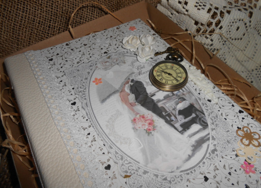 Svatební deník + hodinky na řetízku