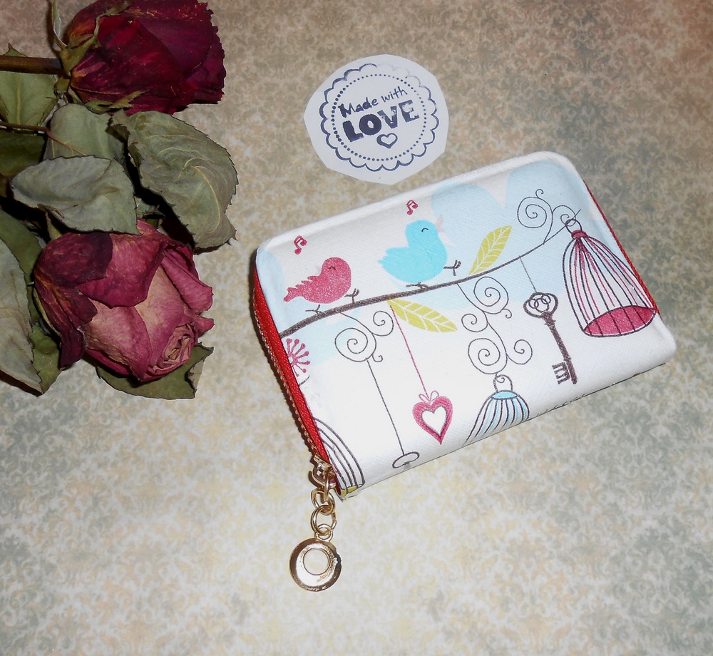 Peněženka, dokladovka-ptáček