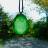 Verde luz...(sklo svítící ve tmě) autorský šperk