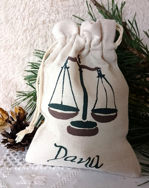 Malovaný dárkový pytlík - Dana