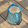 Drátovaný keramický džbán, světle modrý