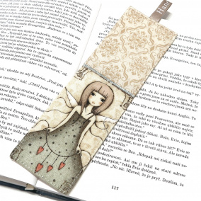 DĚVČÁTKO -  textilní záložka do knihy