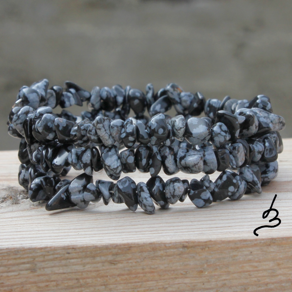 Obsidiánový náramek - S.Steel