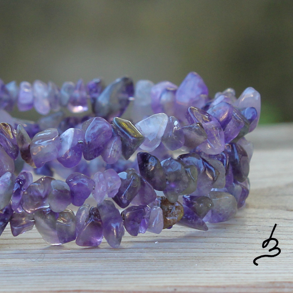 Ametystový náramek - S.Steel