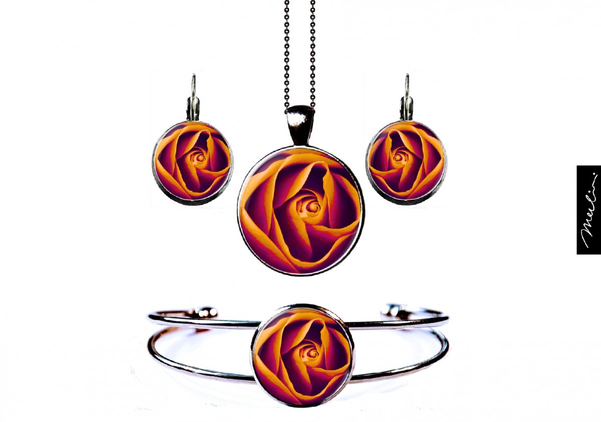 Růže - souprava s náramkem