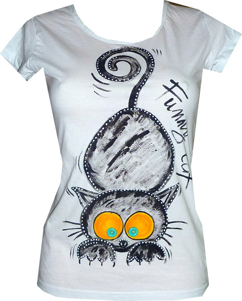 FUNNY CAT - tričko dámské