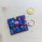 Mini peněženka fialová na klíče - Květy 2