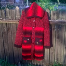 Pletený kabátek Frankie-červený