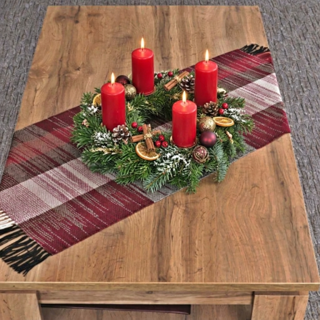 RUČNĚ TKANÝ STŘEDOVÝ UBRUS - PROSTÍRÁNÍ