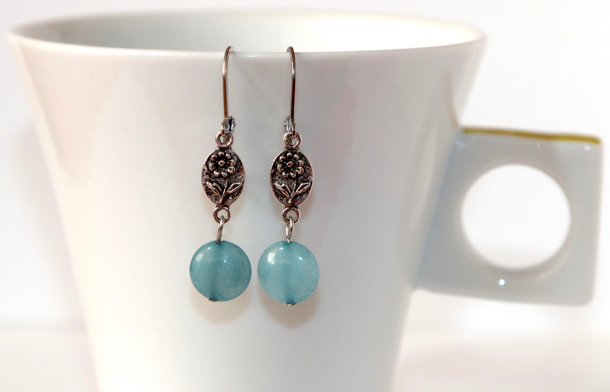 Starodávné akvamaríny - naušnice