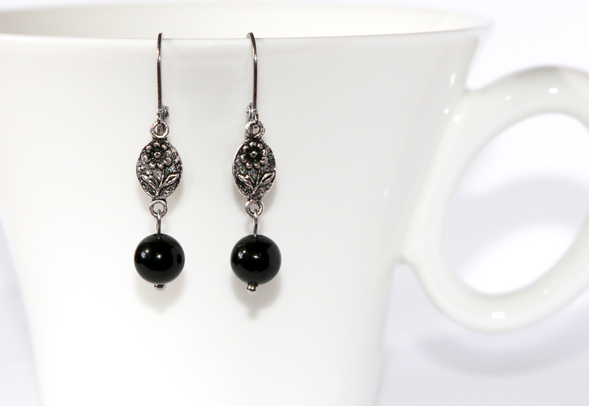 Starodávné onyxy - naušnice