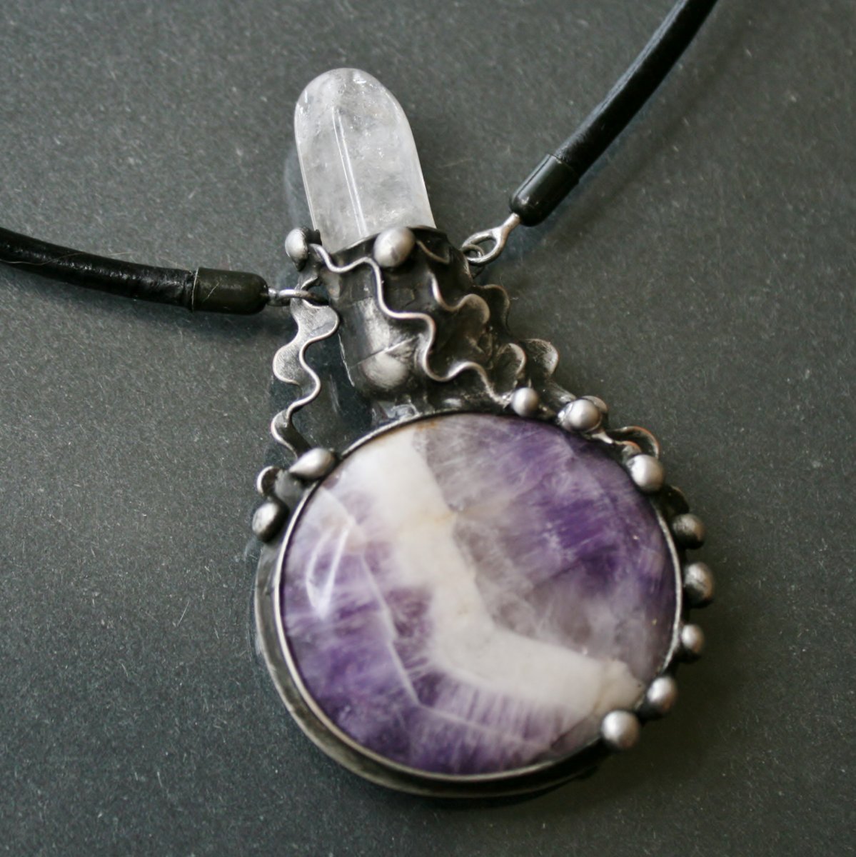 Navždy ve spojení - ametyst a křišťál  