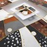 Ručně malované skleněné hodiny 30x30cm