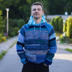 Svetr pánský barvy moře