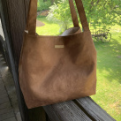 Hnědý semiš - kabelko-taška