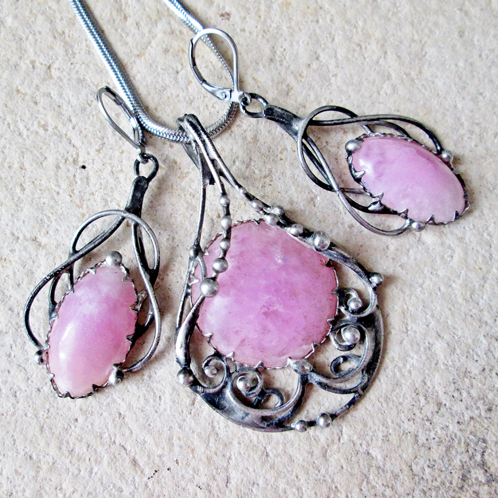 Kobaltokalcit náušnice