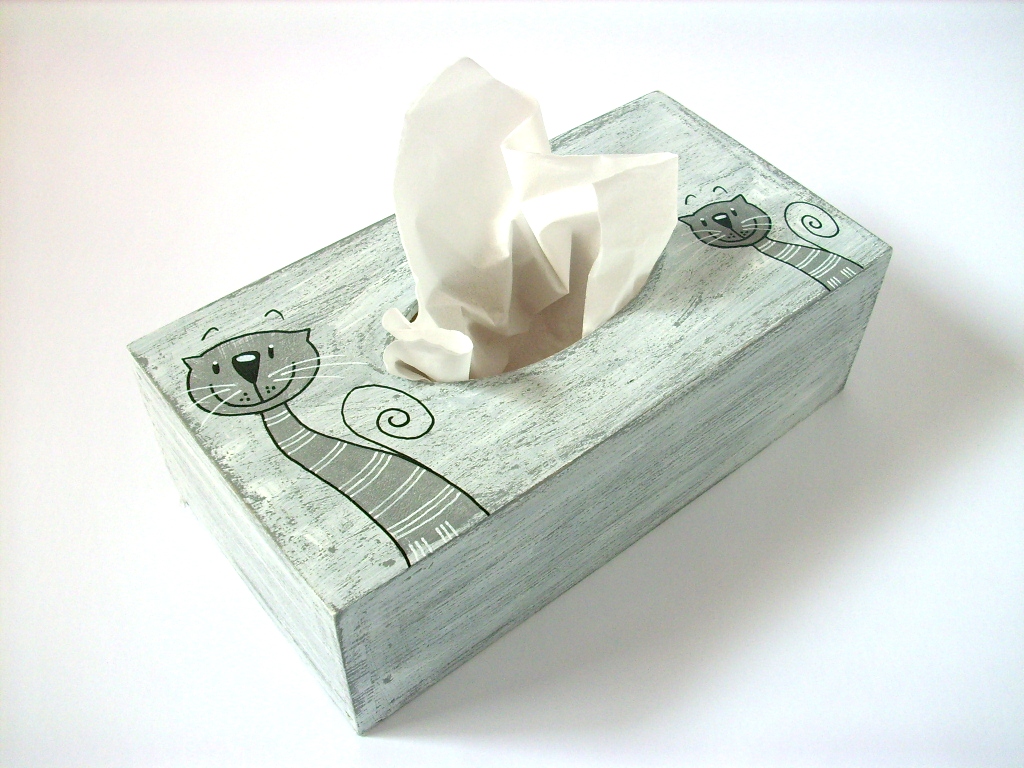 Dřevěná krabička na papírové kapesníčky...no.578