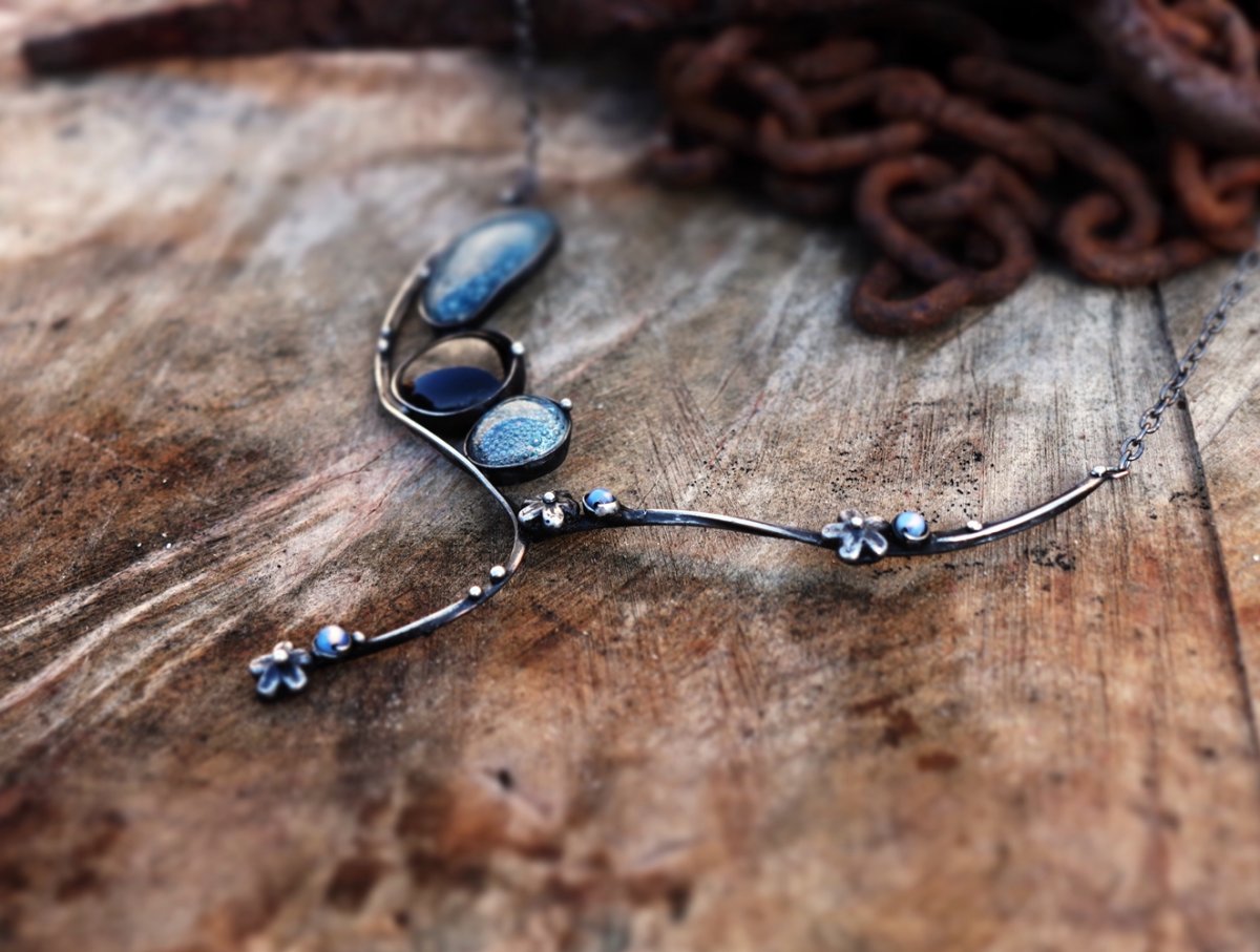 Náhrdelník - night flowers