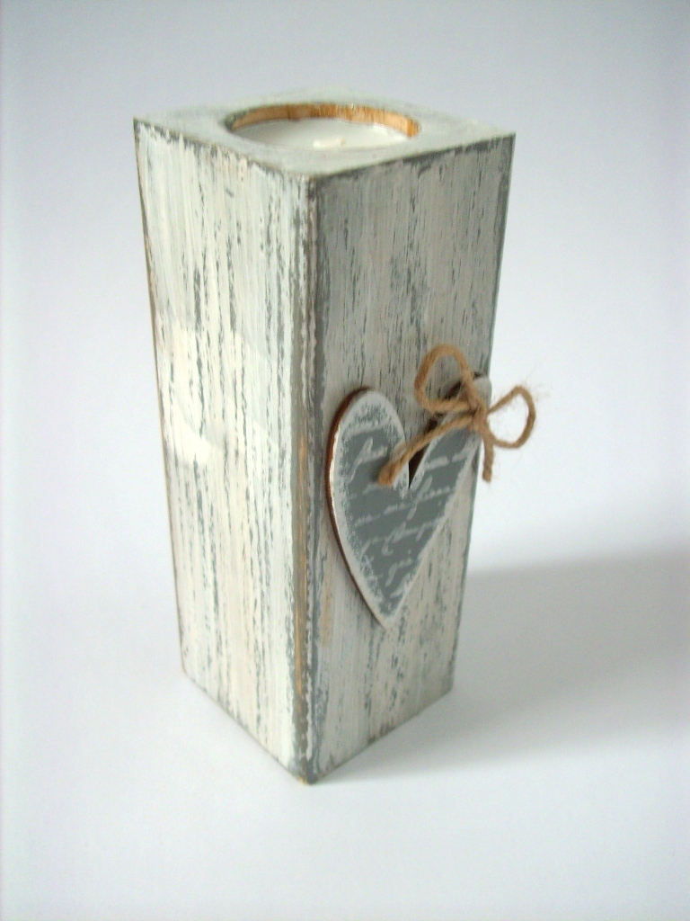 Ručně malovaný svícínek na čaj.svíčku...no.494