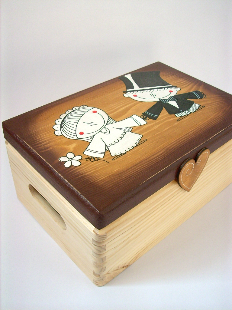 Svatební maxi truhla s textem na přání... no.555