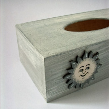 Dřevěná krabička na papírové kapesníčky...no.671