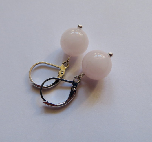 Náušnice s růženínem NEREZ    (NA0286)