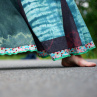 Sukně maxi zelená batika mozaika