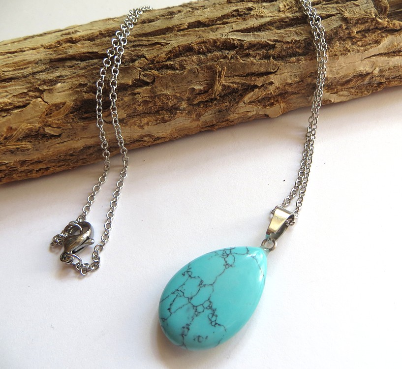 Náhrdelník řetízek NEREZ s tyrkenitem      (NK0369)