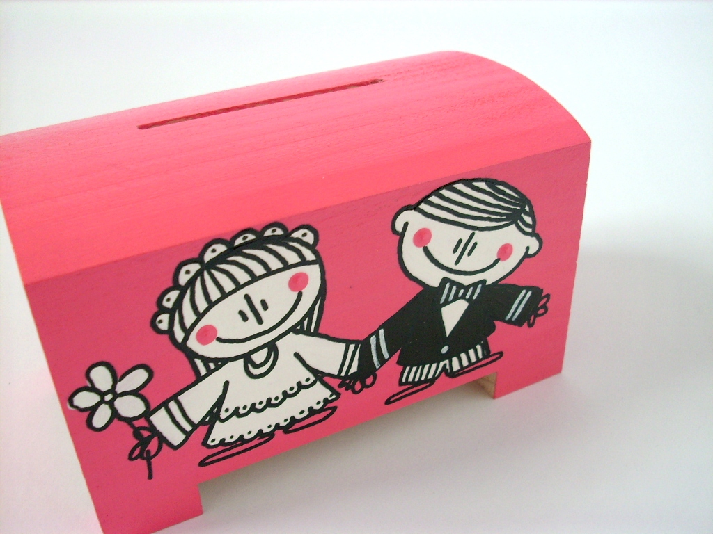 Svatební kasička s textem na přání... no.602