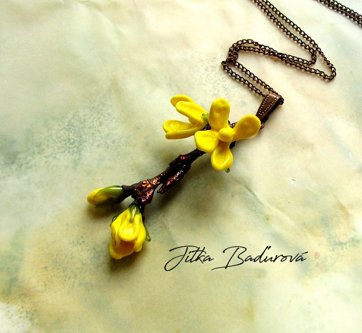 "Zlatý déšť" náhrdelník