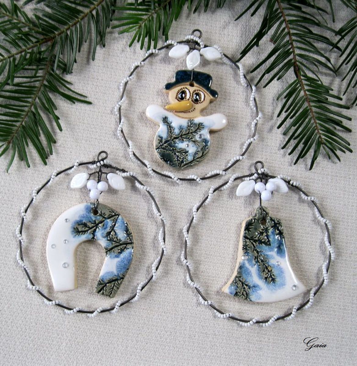 SADA VÁNOČNÍCH OZDOB 2 modrá 8cm