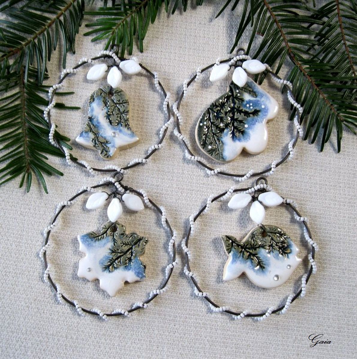 SADA VÁNOČNÍCH OZDOB 6 modrá 6cm