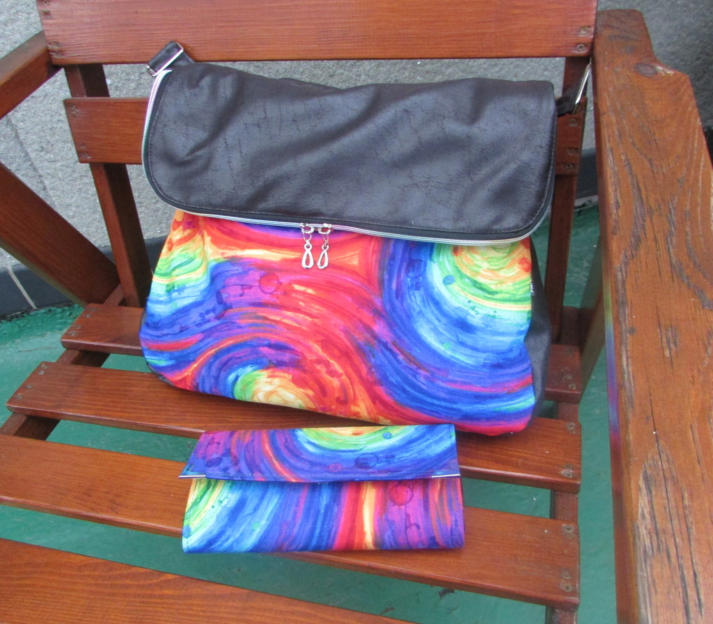 Set překlopné kabelky a peněženka - Fantazie (rezervace)