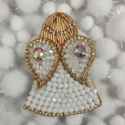 Korálková brož anděl