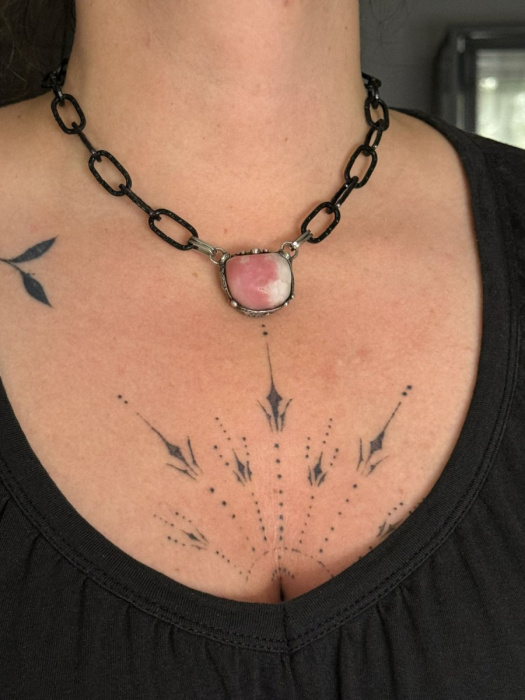 RŮŽOVÝ OPÁL náhrdelník