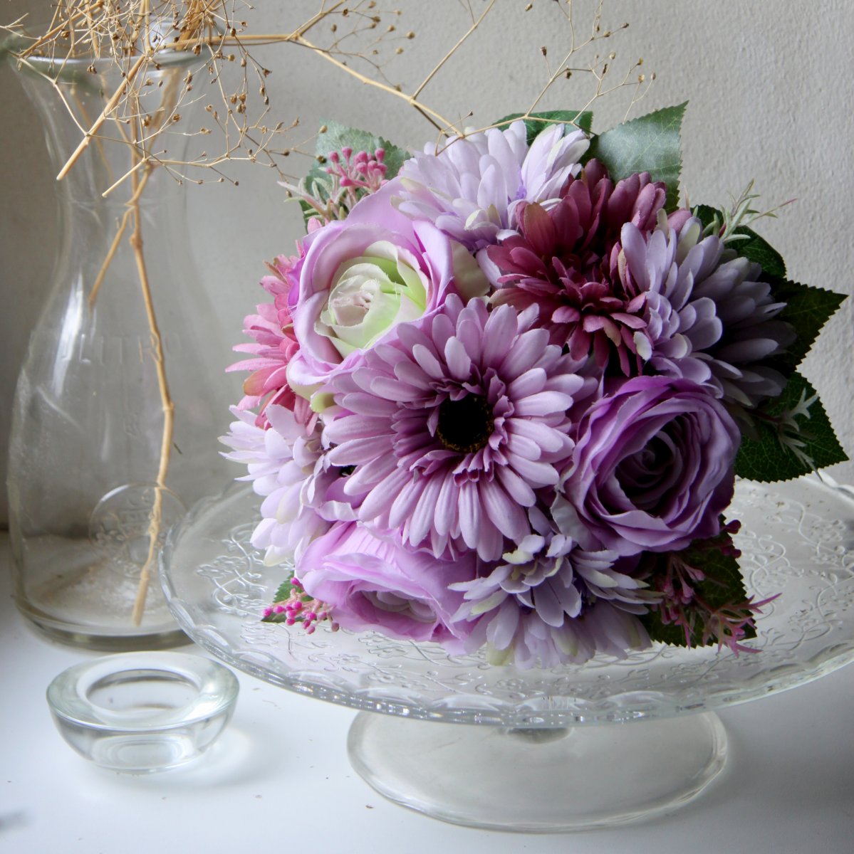 Svatební kytice_růže a gerbery