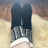 Ručně pletené ponožky-černobílé.Velikost:38-41