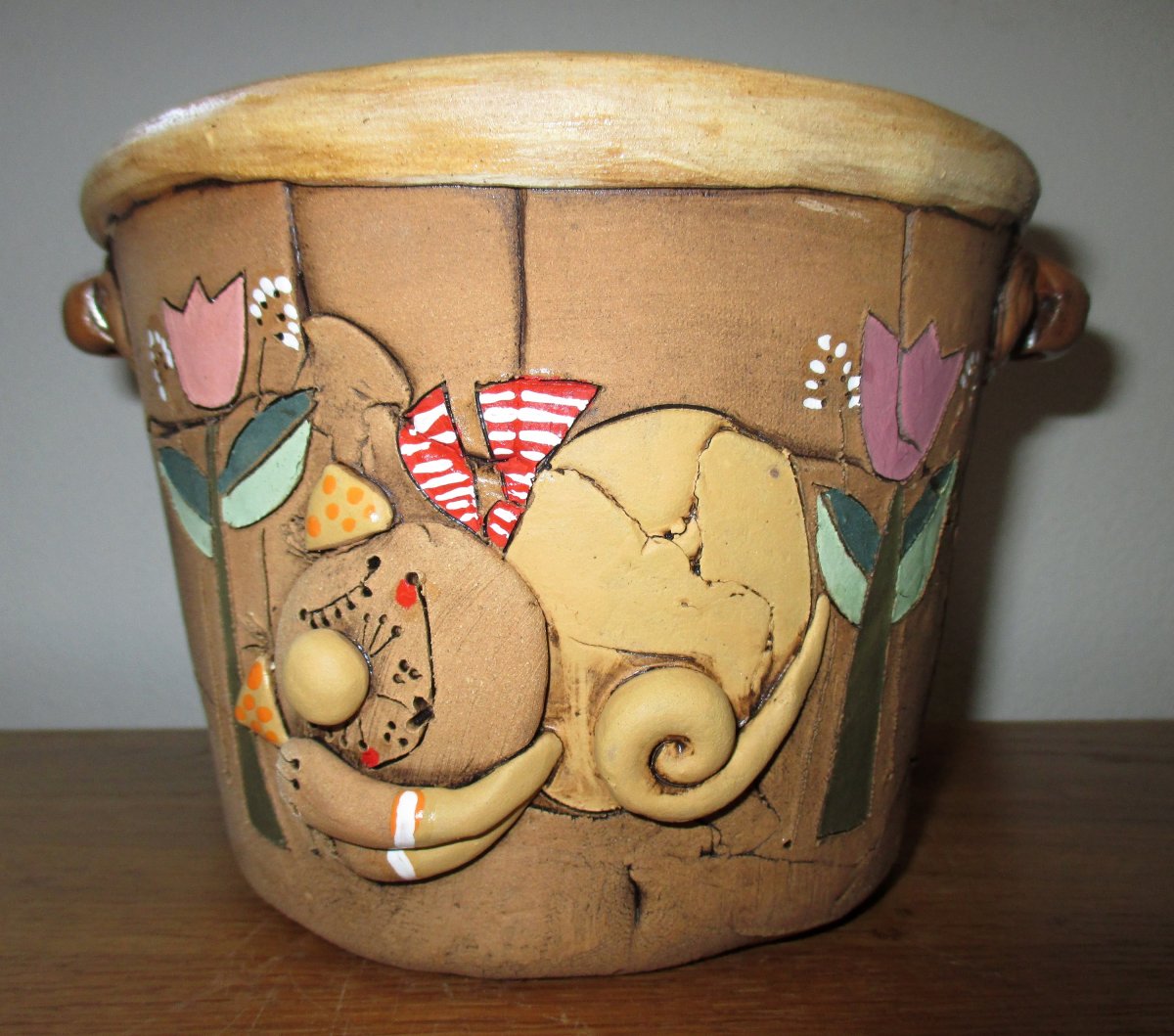 Obal na květináč - Kočka