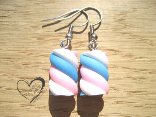 NÁUŠNICE - MARSHMALLOW - modré