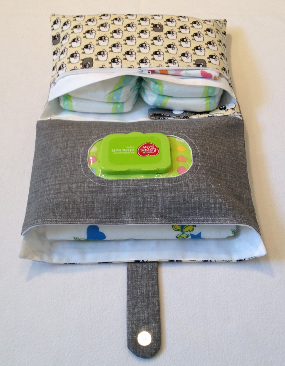 Plenkovník 4 v 1 - ovečky a šedá, 4 kapsy