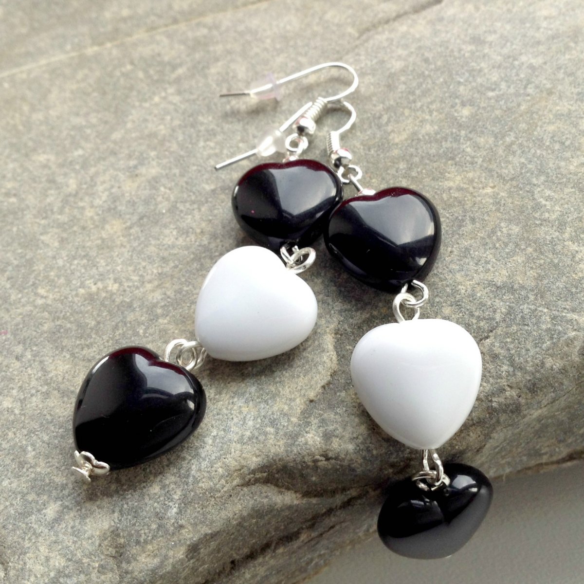 Srdéčka black & white