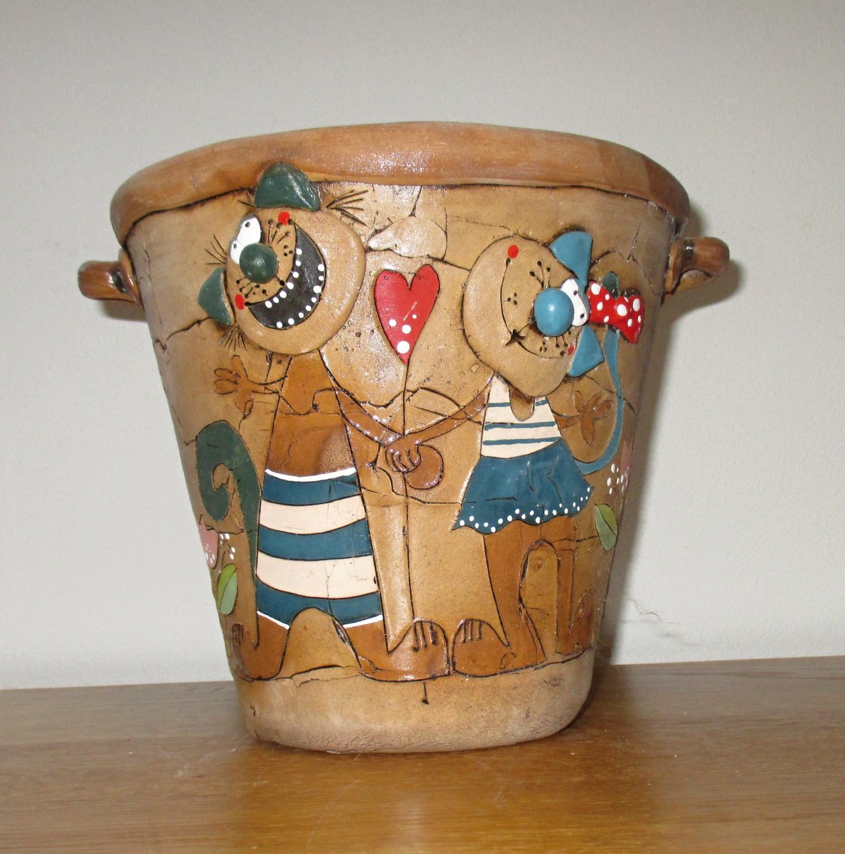 Obal na květináč - Kočky