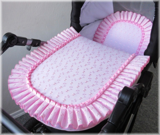 Retro peřinky- plymo do kočárku madeira růžová