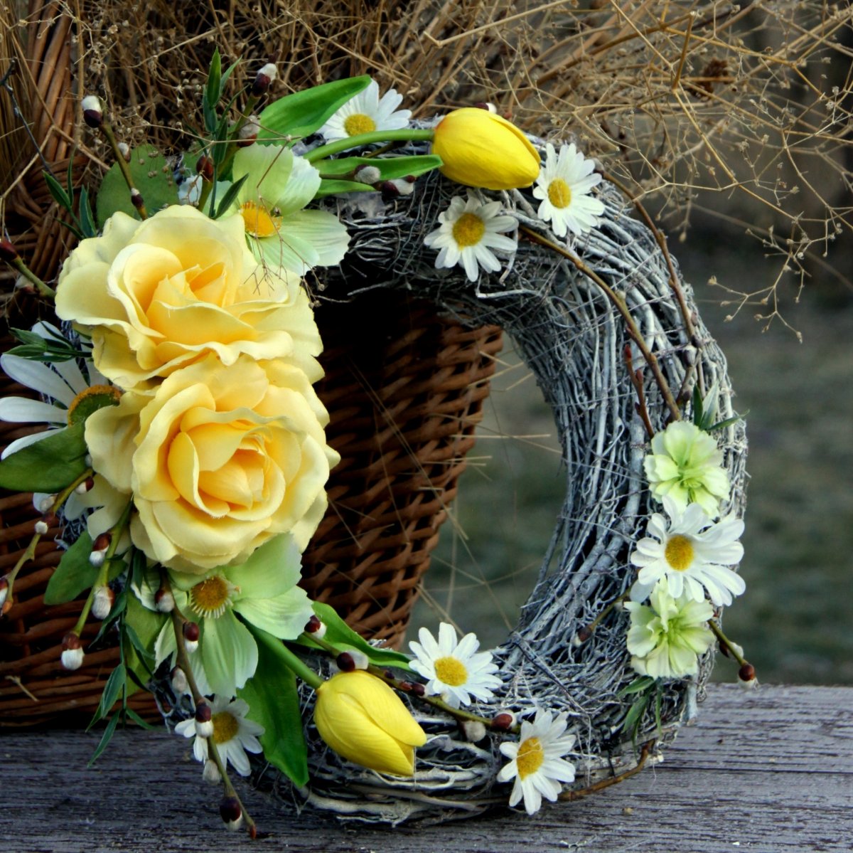 Spring Love_věnec na dveře 35 cm