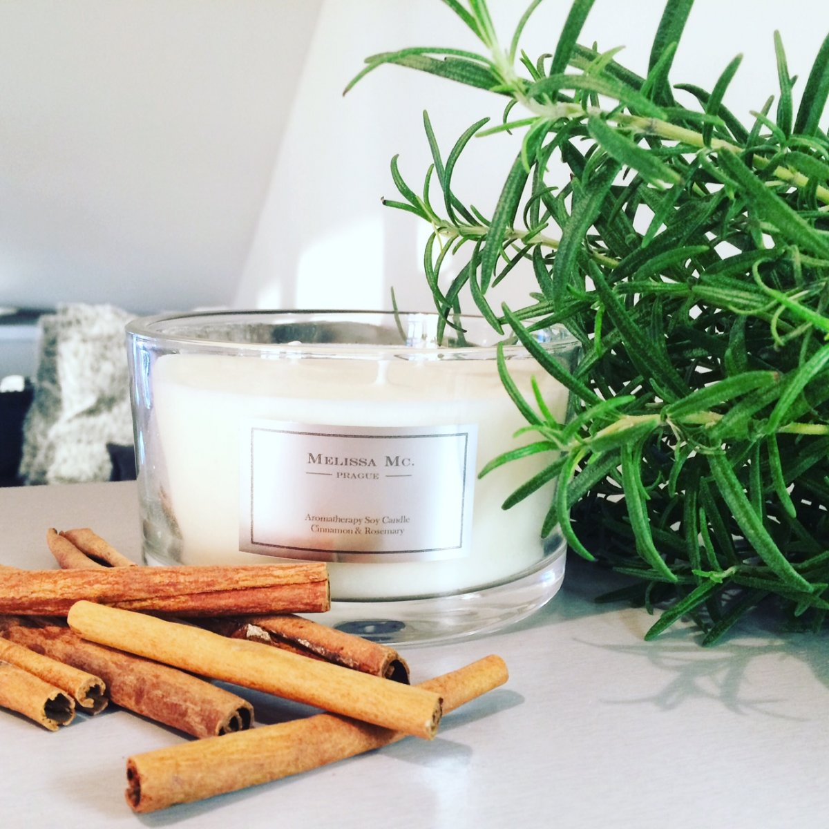 Sojová svíčka Skořice &Rozmarýn