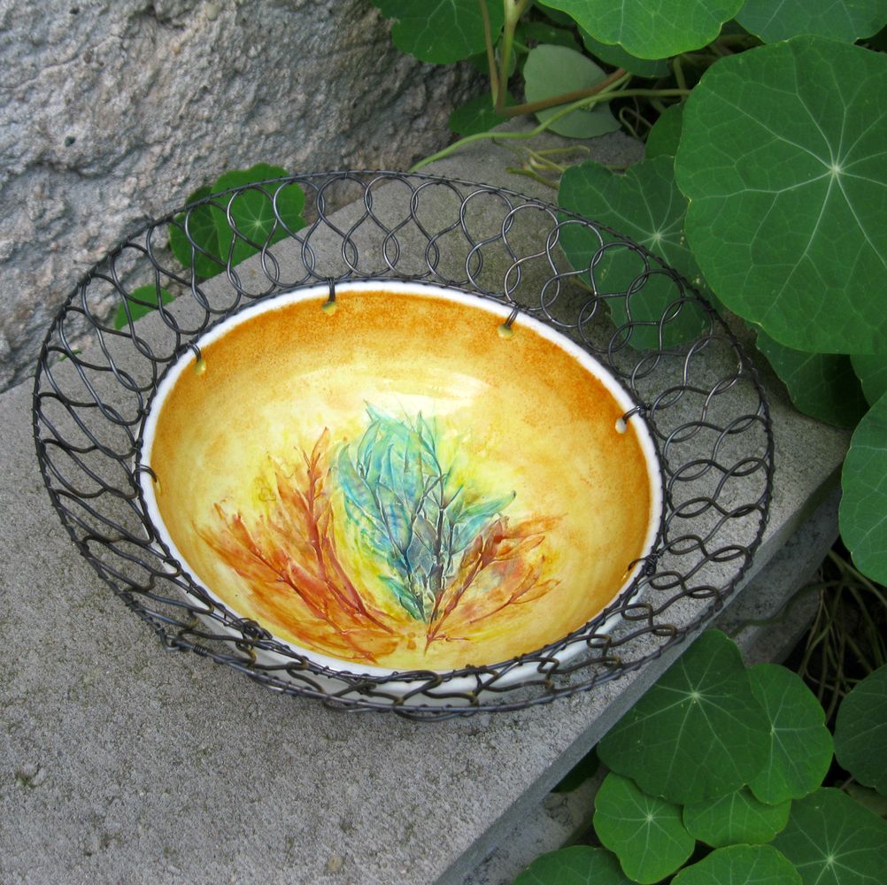 PODZIMNÍ PAPRSKY drátovaná mísa