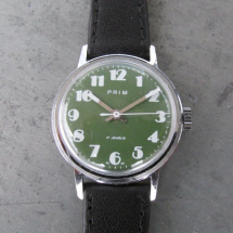Dámské Hodinky Prim, z roku 1979 - zelený číselník