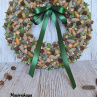 Vánoční věnec se zelenou mašlí 