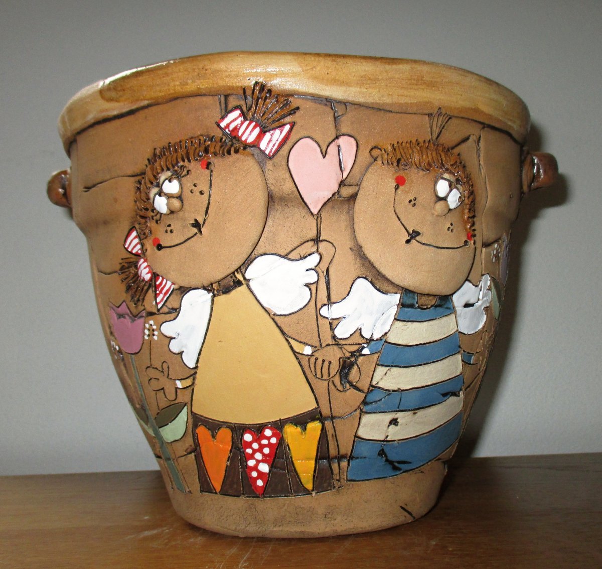 Obal na květináč s andílky