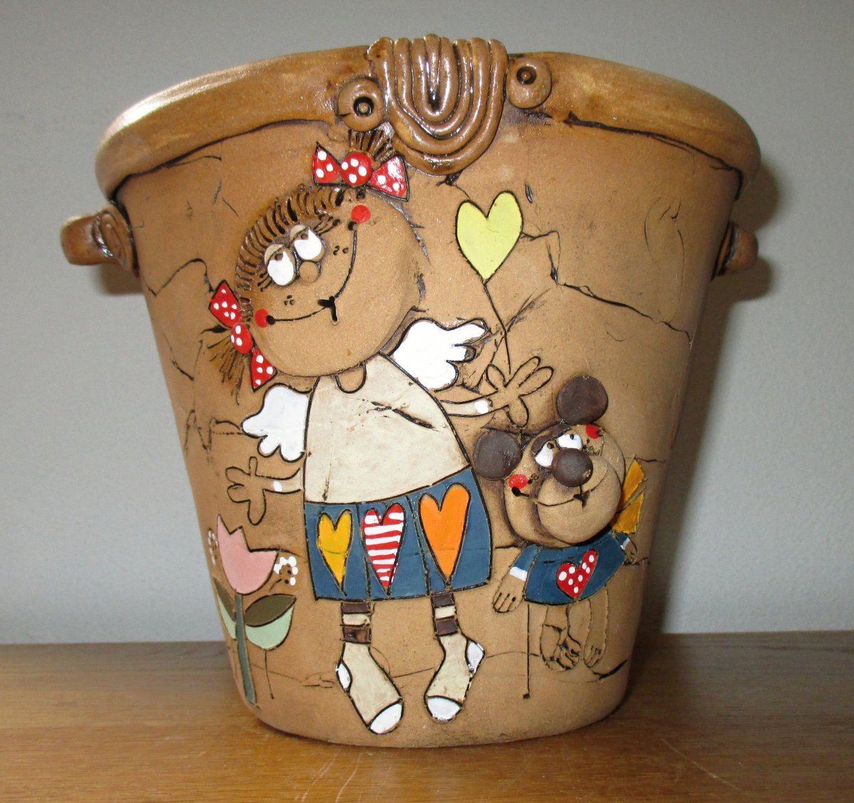 Obal na květináč s andílkem